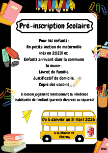 Inscription ecole 2026
