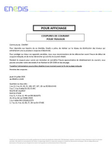 Coupure électricité